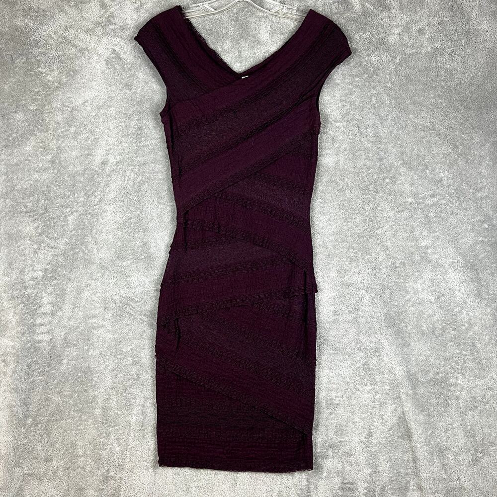 Anthropologie Bailey 44 Bodycon Mini‎ Dress Womens XS Purple Bandage Made in USA